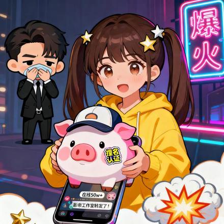 直播给小猪取名字和影帝撞名后，我爆火了