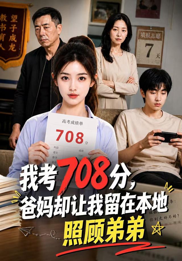 我考708分，爸妈却让我留在本地照顾弟弟