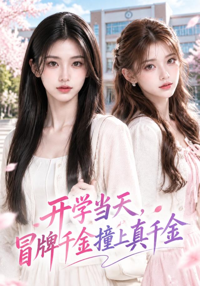 《开学当天，冒牌千金撞上真千金》作品海报