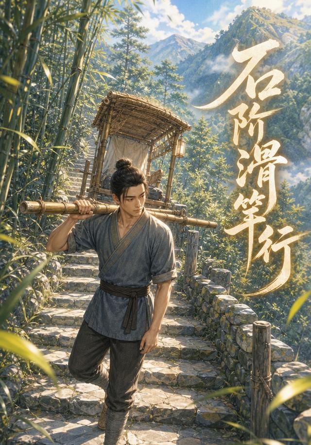 石阶滑竿行