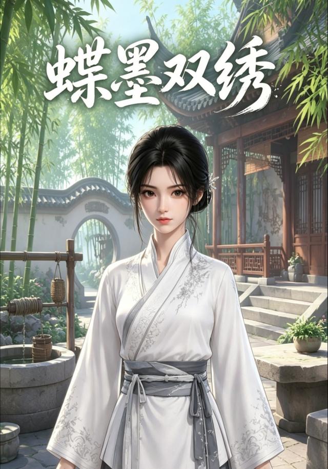 蝶墨双绣