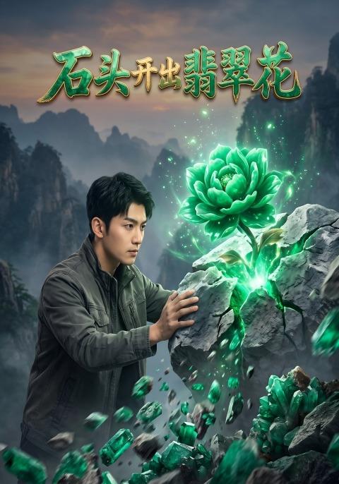 石头开出翡翠花