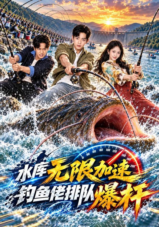水库无限加速钓鱼佬排队爆杆