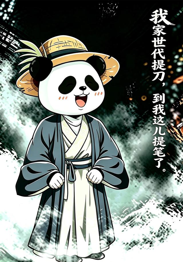 我家世代提刀，到我这儿提笔了。