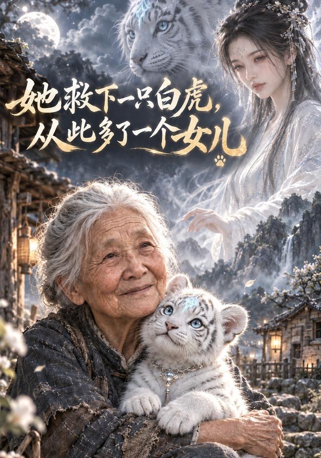 她救下一只白虎，从此多了一个女儿 cover