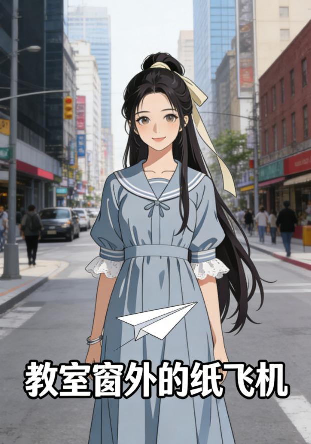 教室窗外的纸飞机