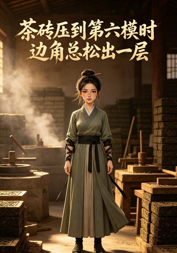 茶砖压到第六模时边角总松出一层
