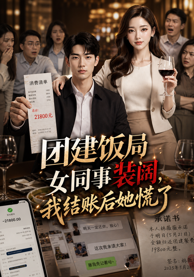 团建饭局女同事装阔，我结账后她慌了
