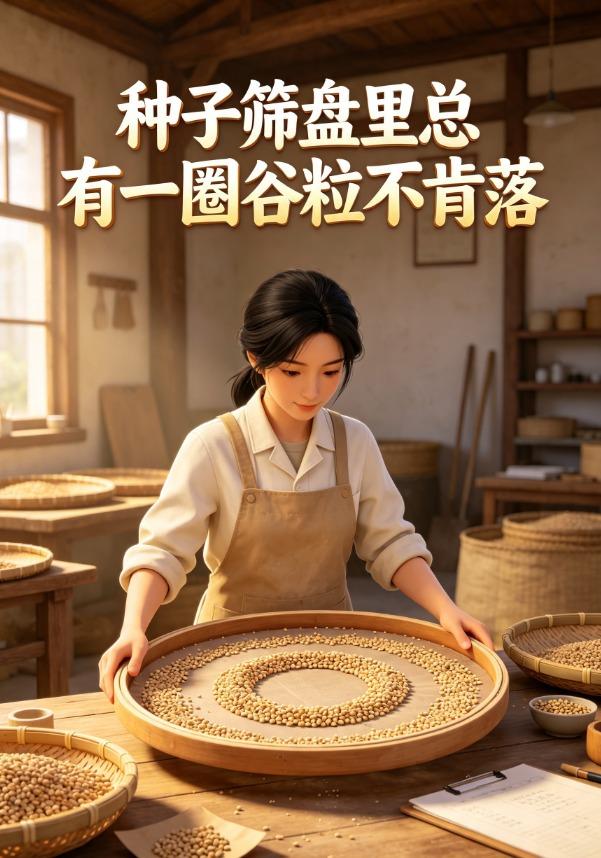 种子筛盘里总有一圈谷粒不肯落
