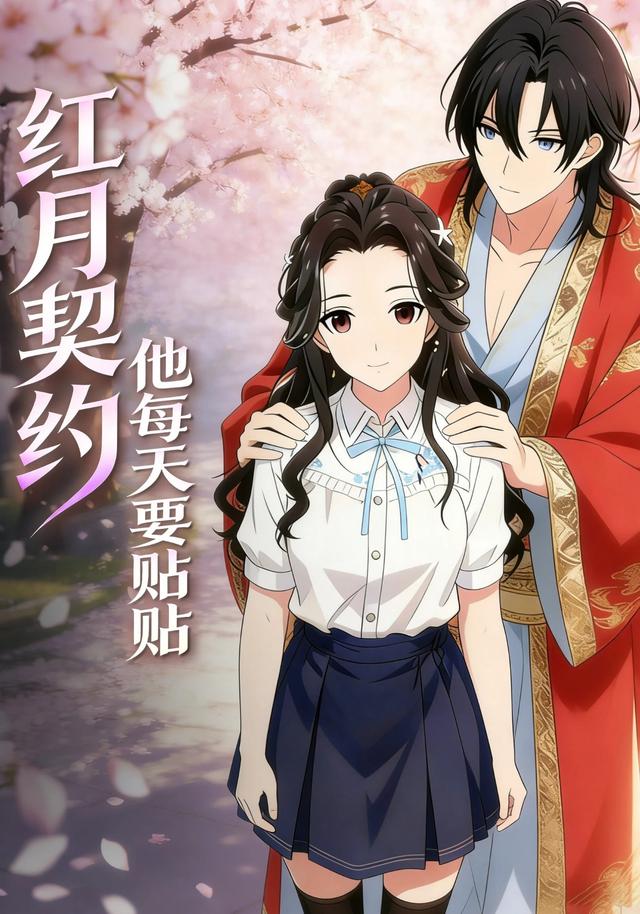 红月契约，他每天要贴贴封面图