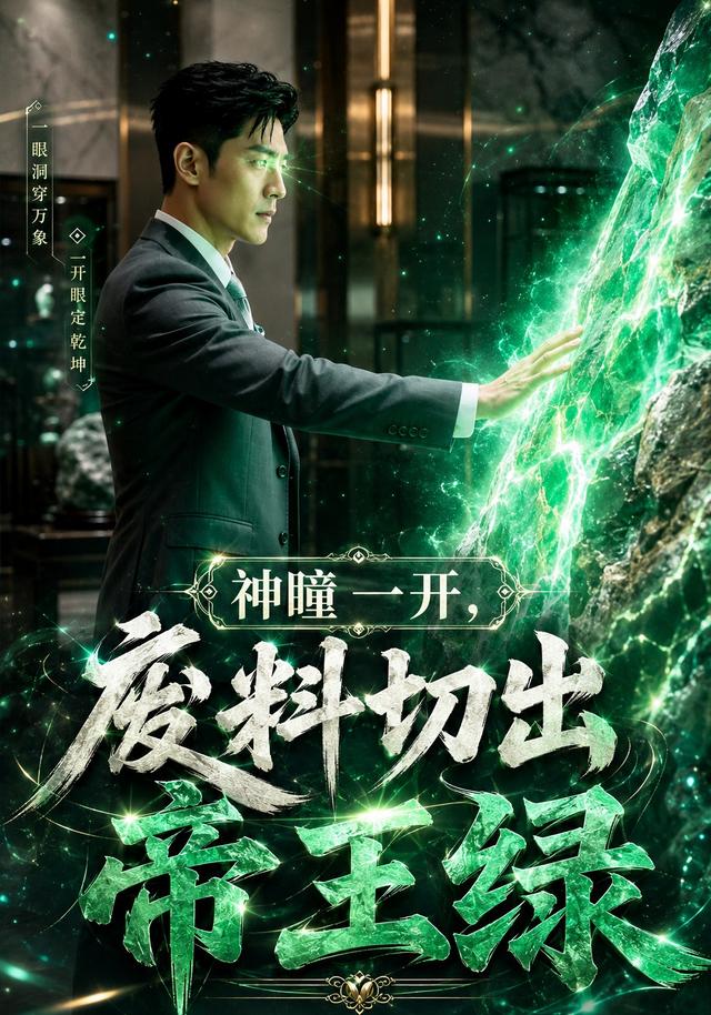 神瞳一开，废料切出帝王绿