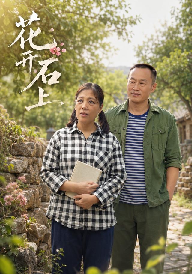 花开石上