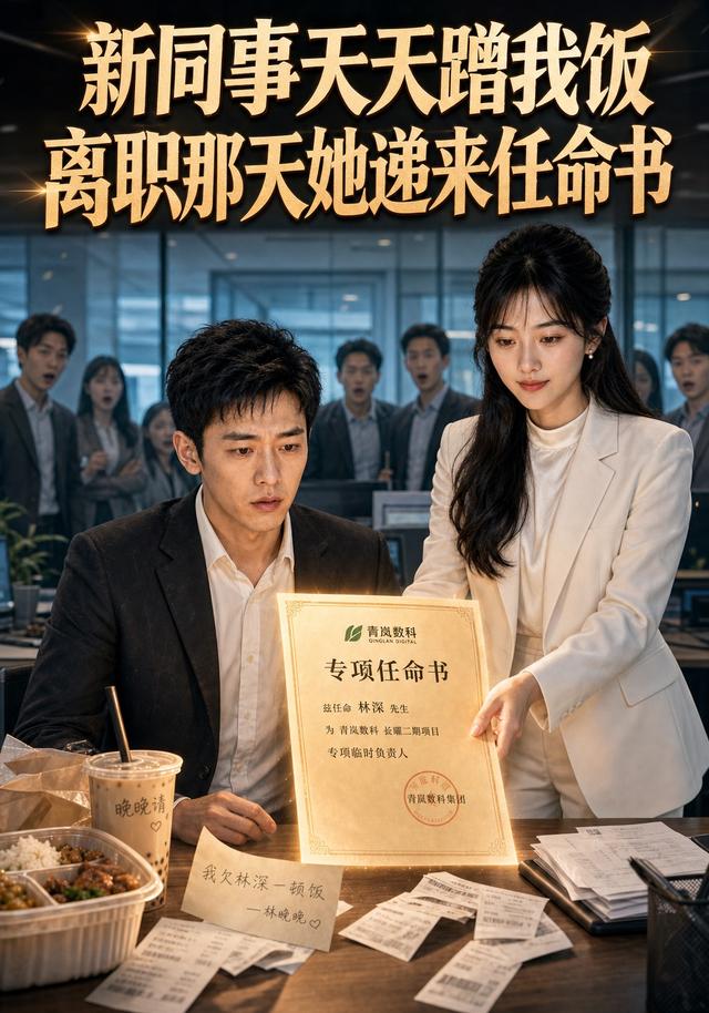 新同事天天蹭我饭，离职那天她递来任命书