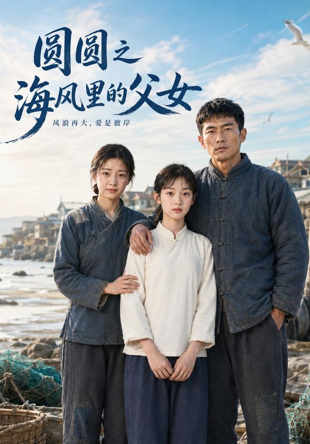 圆圆之海风里的父女