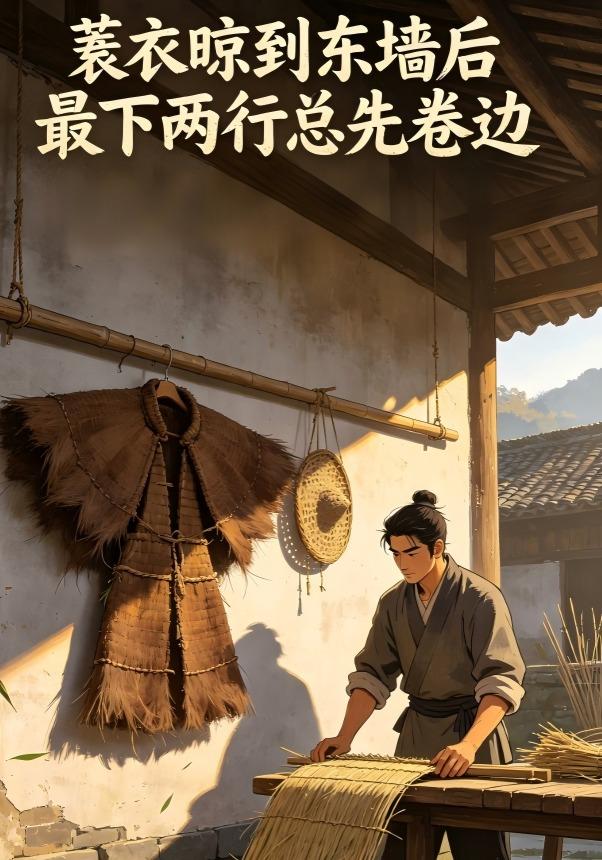 蓑衣晾到东墙后最下两行总先卷边 cover