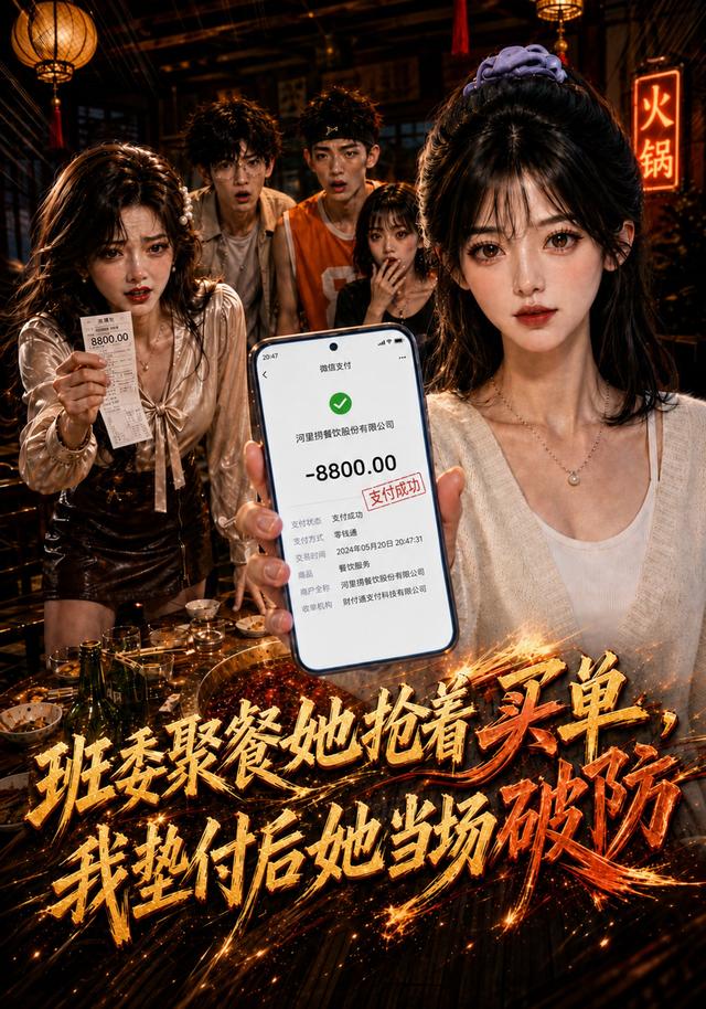 班委聚餐她抢着买单，我垫付后她当场破防