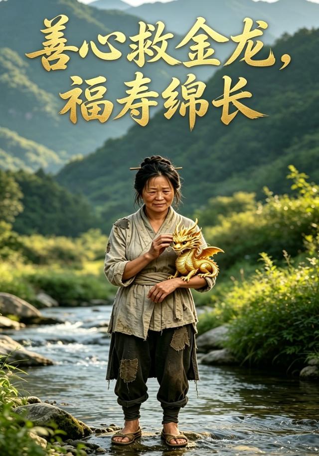 善心救金龙，福寿绵长