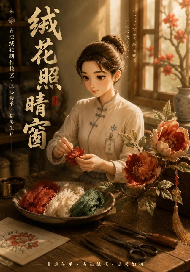 绒花照晴窗