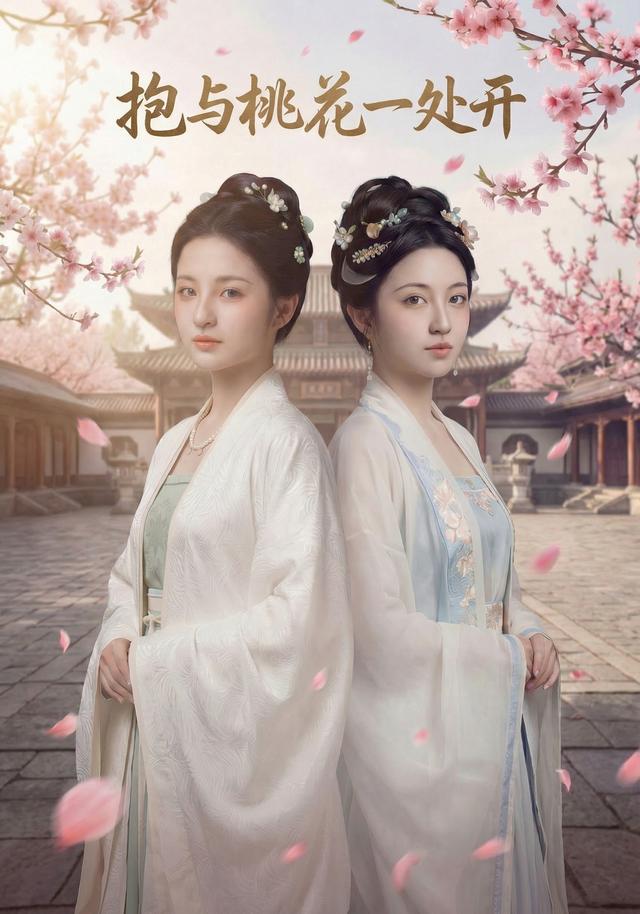 抱与桃花一处开