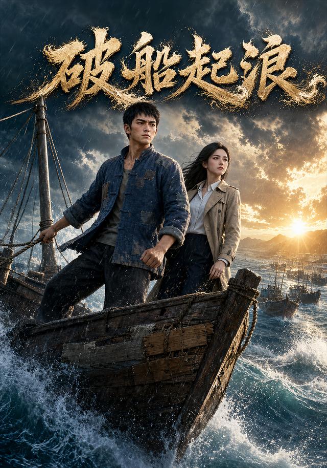 破船起浪