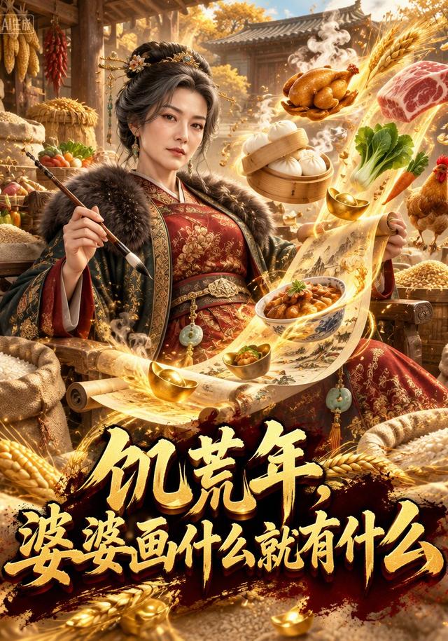 饥荒年，婆婆画什么就有什么