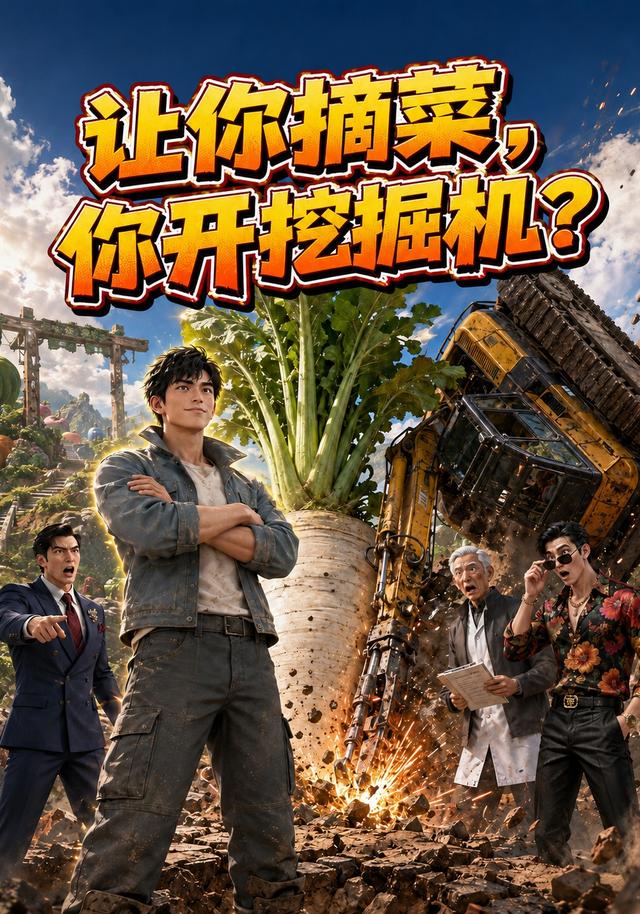 让你摘菜，你开挖掘机
