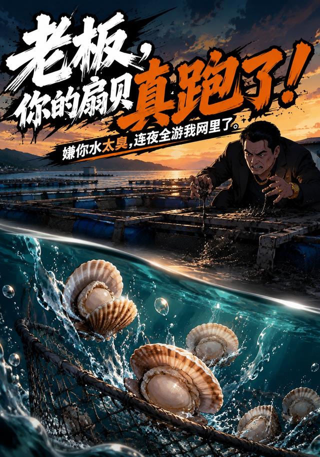 老板，你的扇贝真跑了！
