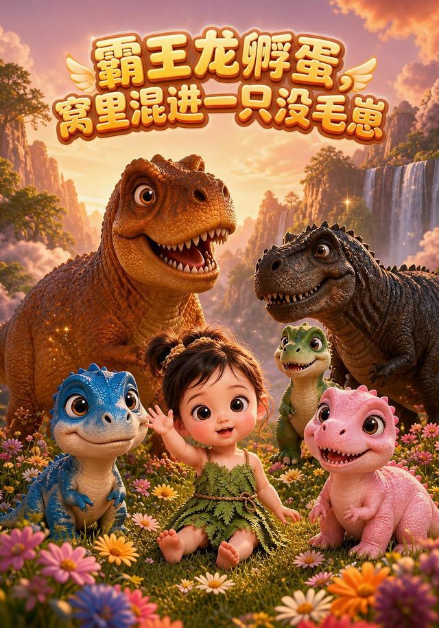 霸王龙孵蛋，窝里混进一只没毛崽