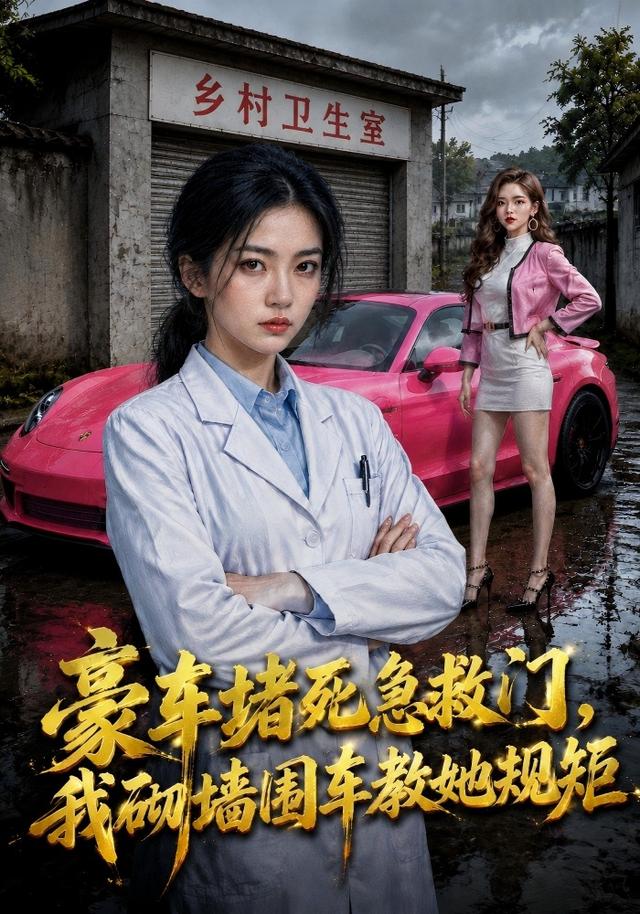 豪车堵死急救门，我砌墙围车教她规矩