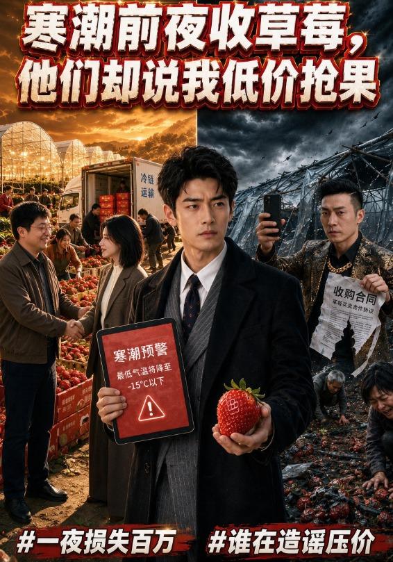 寒潮前夜收草莓，他们却说我低价抢果
