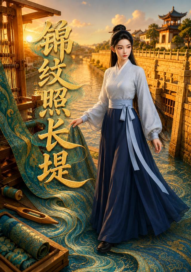 锦纹照长堤