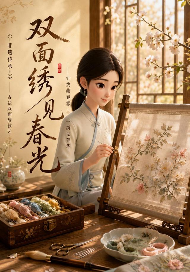 双面绣见春光 cover
