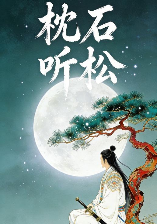 枕石听松