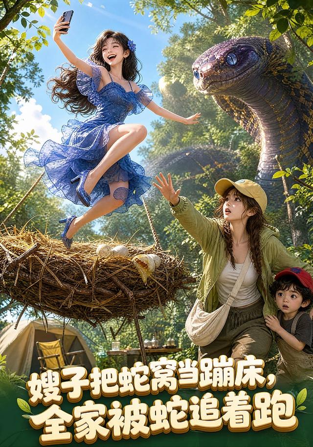 嫂子把蛇窝当蹦床，全家被蛇追着跑