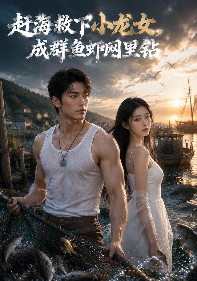 赶海救下小龙女，成群鱼虾网里钻封面