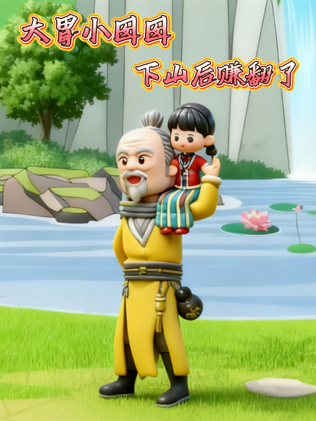 大胃小囡囡下山后赚翻了