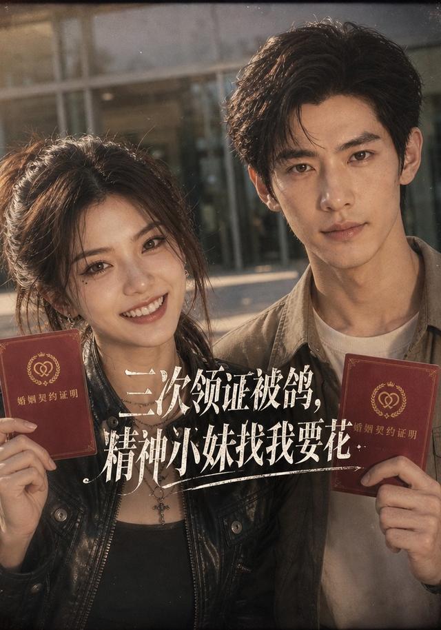 《三次领证被鸽，精神小妹找我要花》作品海报