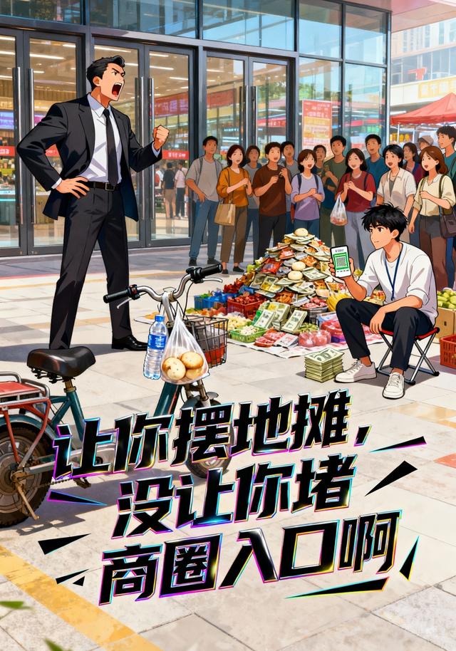 让你摆地摊，没让你堵商圈入口啊封面图