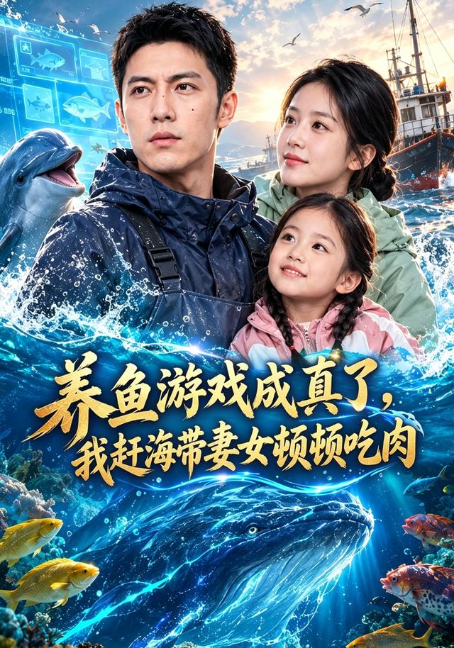 养鱼游戏成真了，我赶海带妻女顿顿吃肉