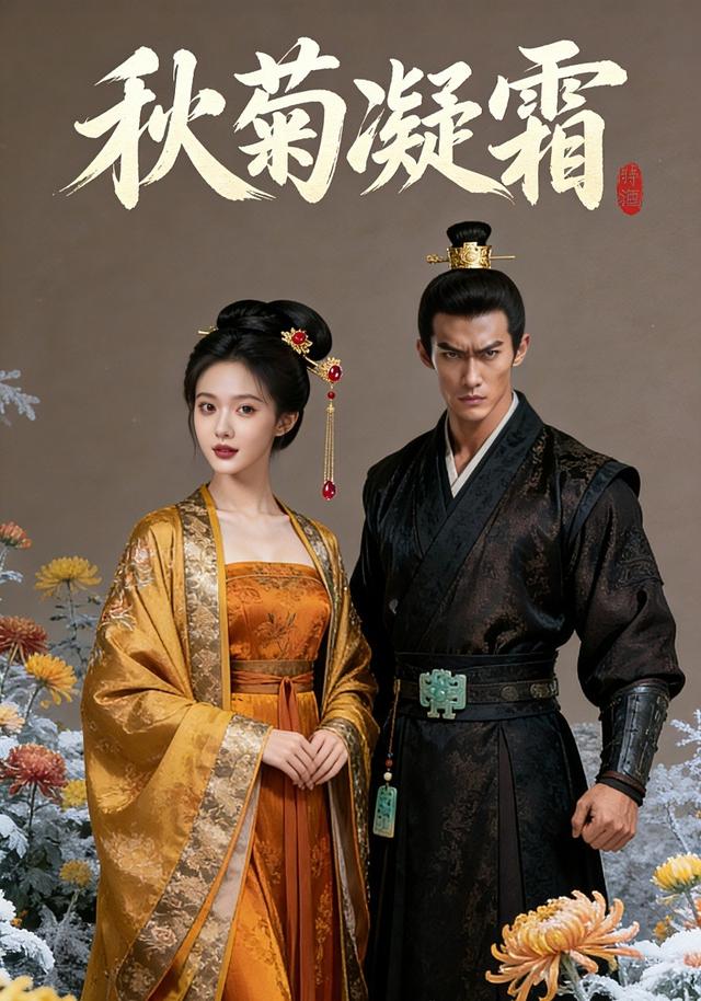 秋菊凝霜