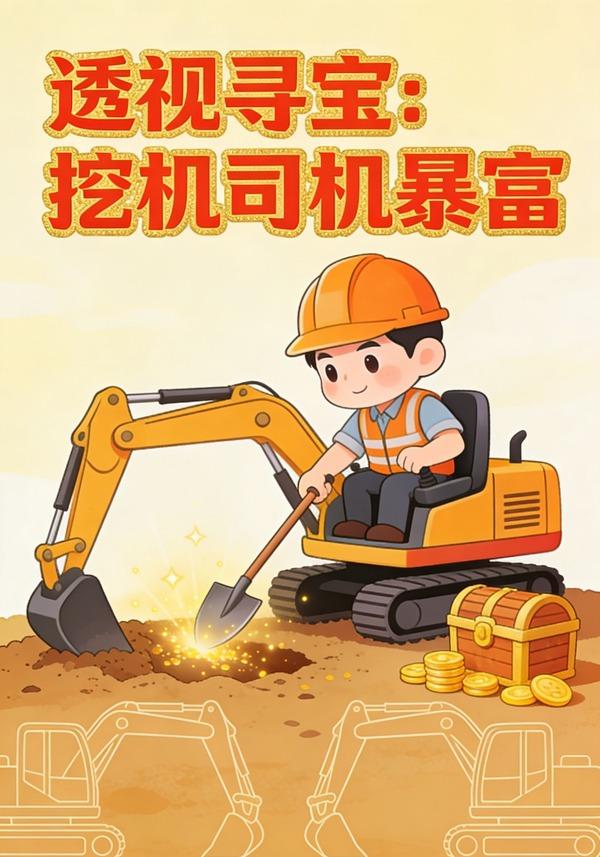 透视寻宝：挖机司机暴富