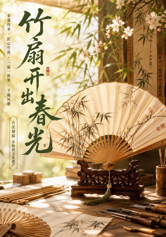 竹扇开出春光
