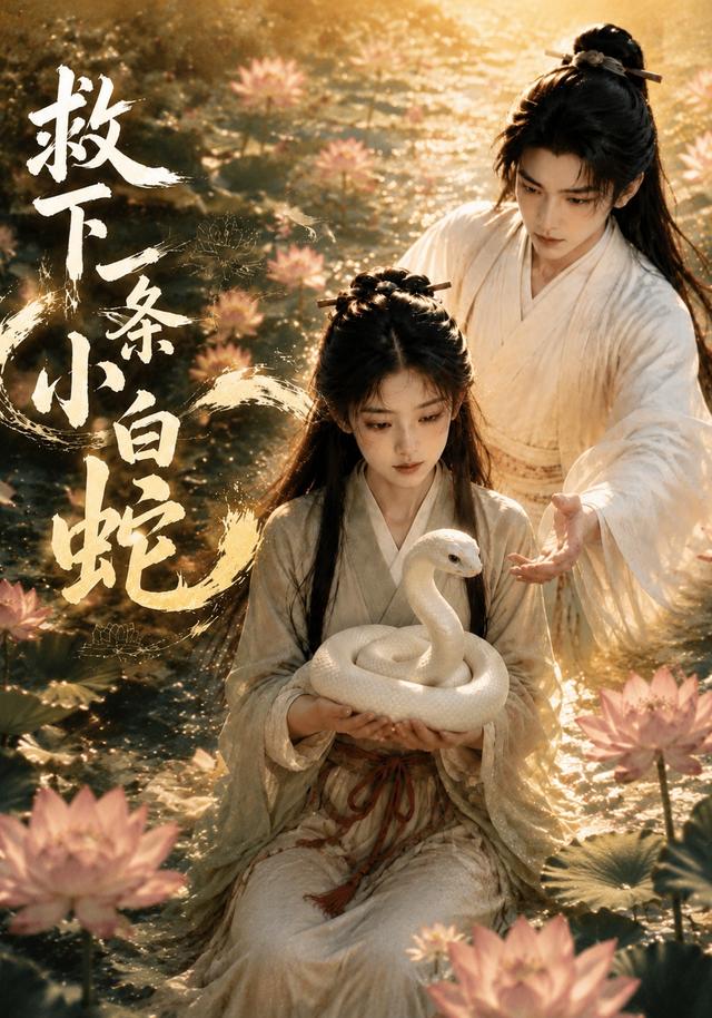 救下一条小白蛇