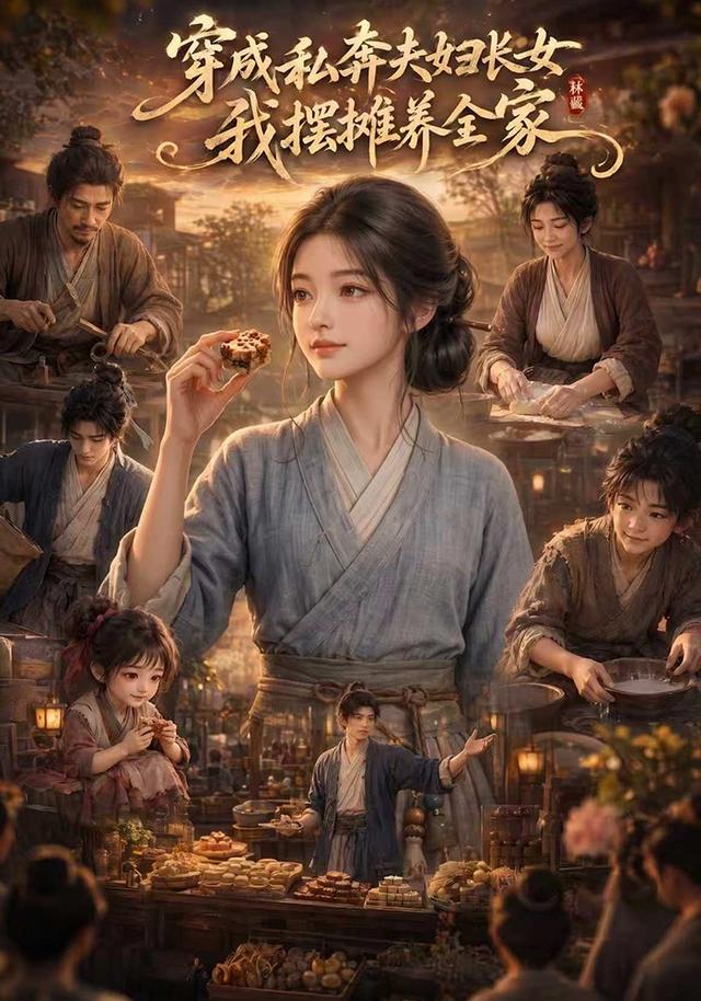 穿成私奔夫妇长女，我摆摊养全家 cover