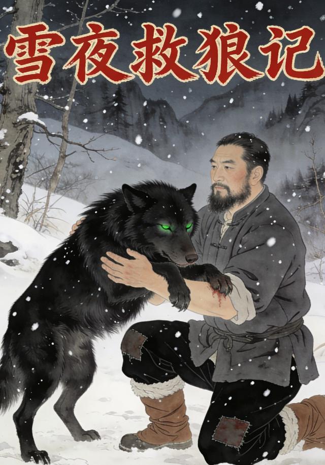 雪夜救狼记封面图