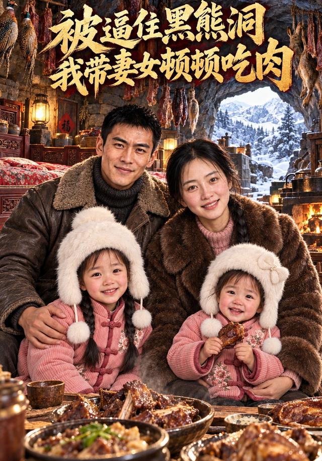 被逼住黑熊洞，我带妻女顿顿吃肉