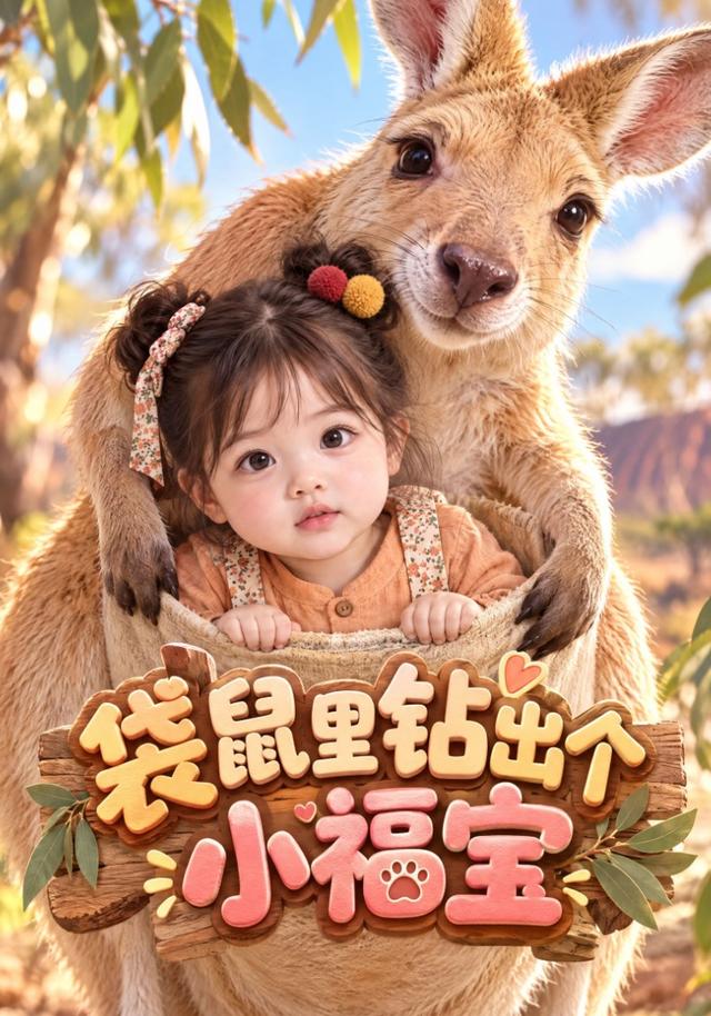 袋鼠里钻出个小福宝