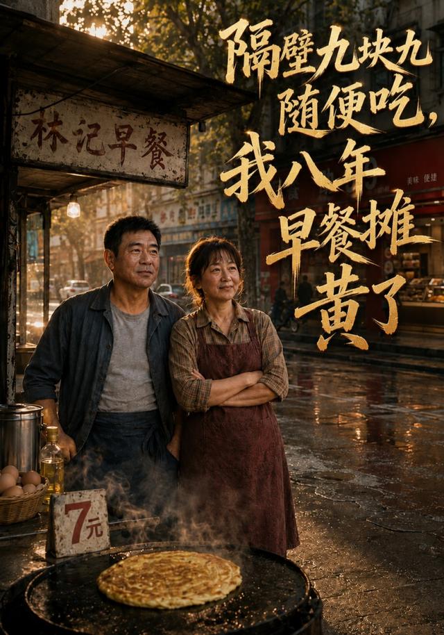 隔壁九块九随便吃，我八年早餐摊黄了