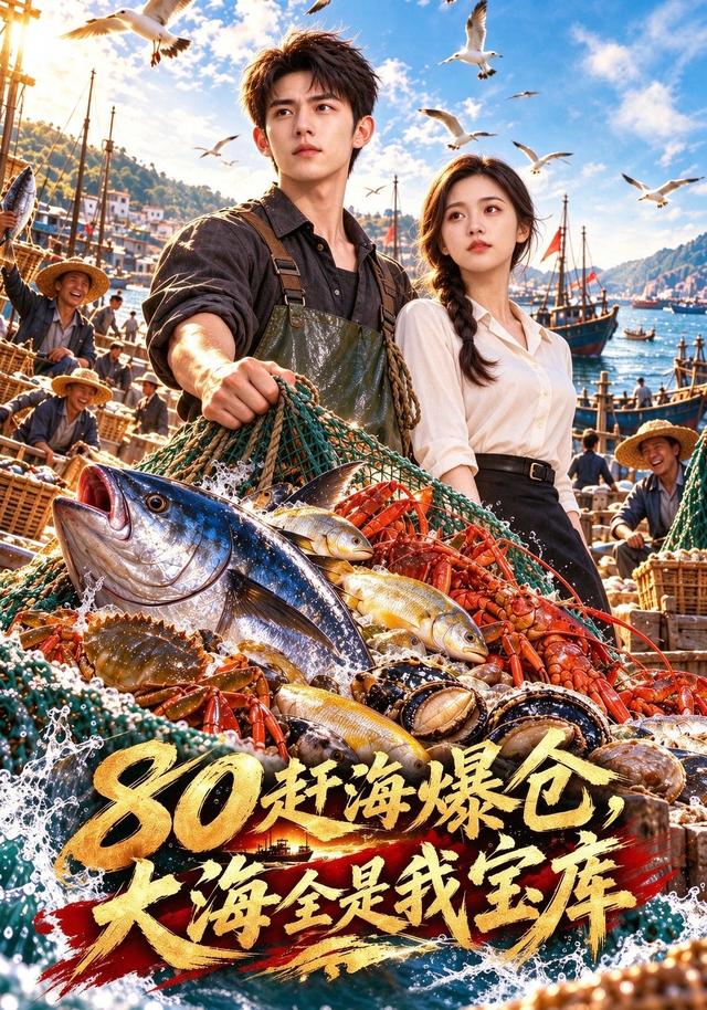 《80赶海爆仓，大海全是我宝库》作品海报