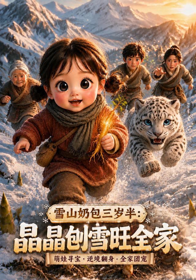 雪山奶包三岁半：晶晶刨雪旺全家 cover